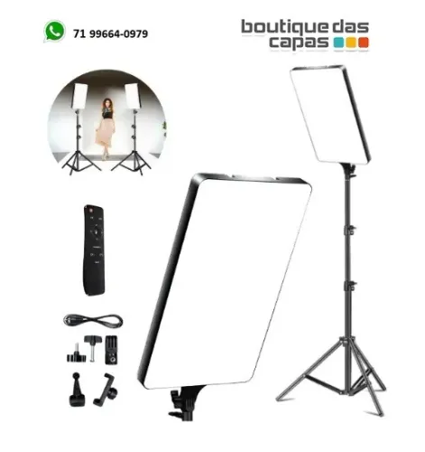 Luminaria led Ring Light Profissional 54CM 22 Pol + Tripe QUADRADA maquiagem fotos lives