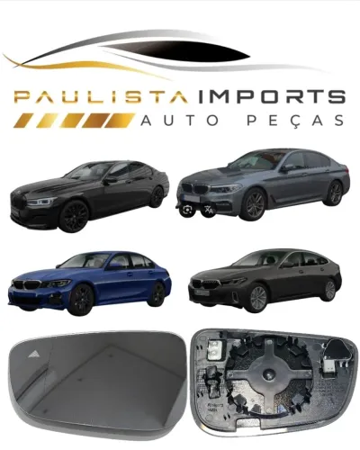 Vidro Retrovisor BMW 320 330 G20 2020 2021 2022 2023 2024 2025 ( Com Sensor Ponto Cego 