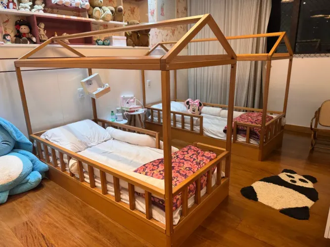 Cama Casinha Infantil em Madeira - Cama Montessoriana