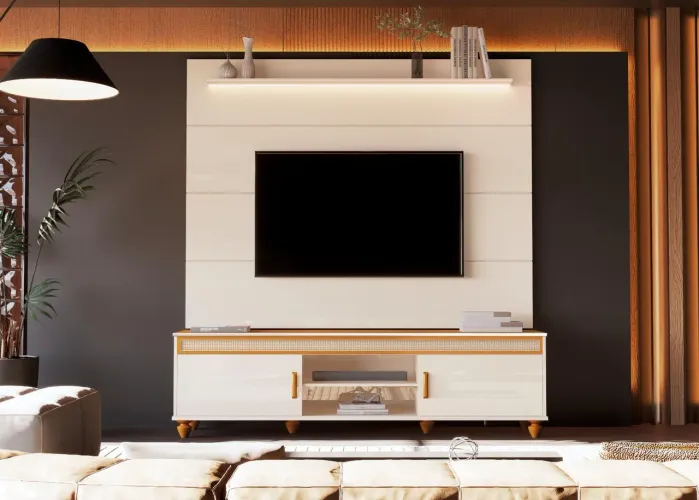 RACK E PAINEL SUPER LUXO ELEGÂNCIA E SOFISTICAÇÃO SURPREENDA-SE!!827N8