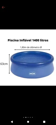 Piscina inflável 1.400L