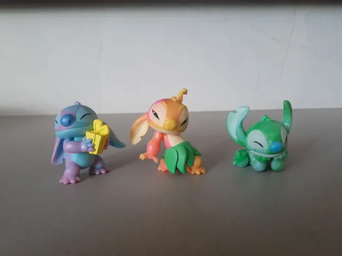 3 Bonecos Stitch Disney - 5cm