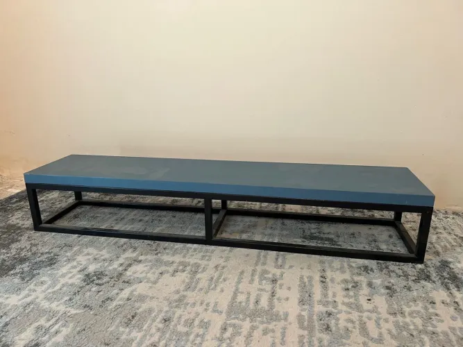 Rack baixo industrial tampo azul 1,20m
