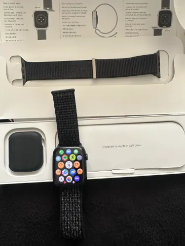 Apple Watch Séries 9 45mm Space Gray completo caixa e acessórios