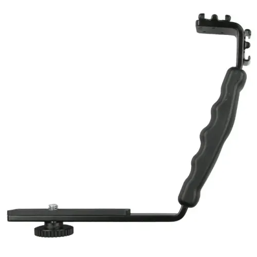 Manopla Flash Bracket "L" com Sapata para Câmera DSLR ou Filmadora