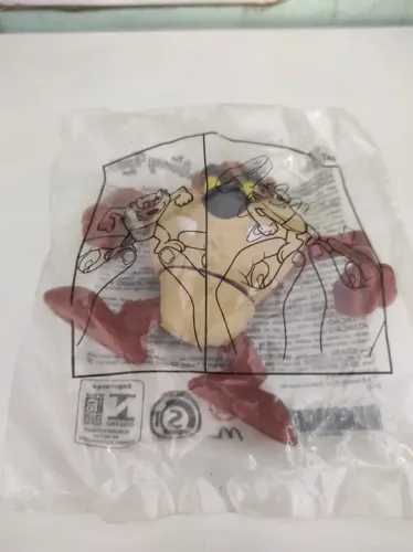 "ITEM DE COLECIONADOR! Boneco Taz Mania Looney Tunes LACRADO DE FÁBRICA (McDonald's). Zero