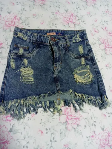 Saia jeans destroyed