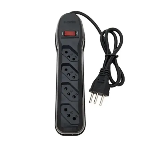 Filtro Linha 4 Tomadas Bivolt Preto - Megatron