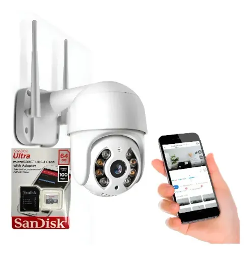 Câmera Lente Simples Icsee 360º Wi-FI + Cartão de Memoria (LEIA À DESCRIÇÃO)