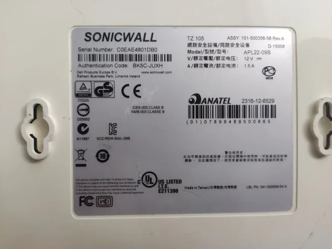 SonicWall TZ 105 - Roteador de Rede