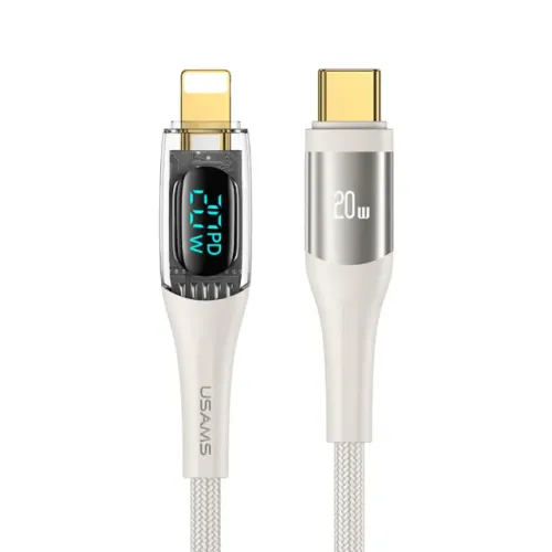 Cabo Tipo C para Lightning IPhone com Display 1.2 Power Delivery 20W SJ588 - Marca Usams