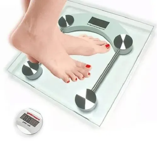 Balança Digital 180 Kg Visor Lcd Vidro Elegante De Banheiro Casa