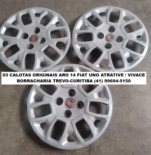 03 calotas fiat uno original aro 14 a partir de 25,00 cada