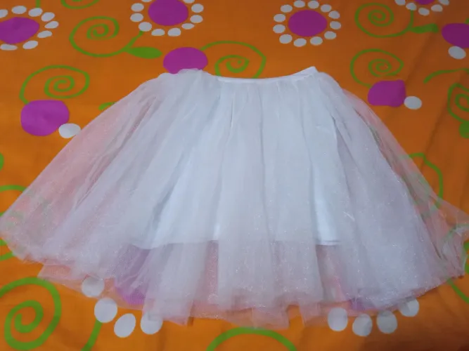 Saia branca para balé