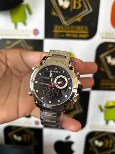 Relógio Naviforce prata e dourado