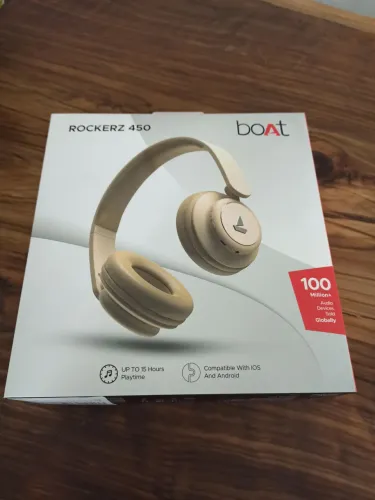 Fone de Ouvido Bluetooth Sem Fio Rockerz 450 Bege
