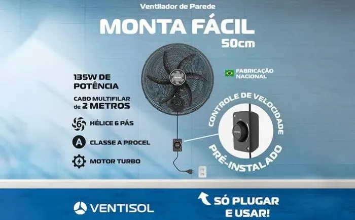 Ventilador monta fácil 
