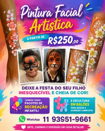 Pintura facial / Recreação Infantil