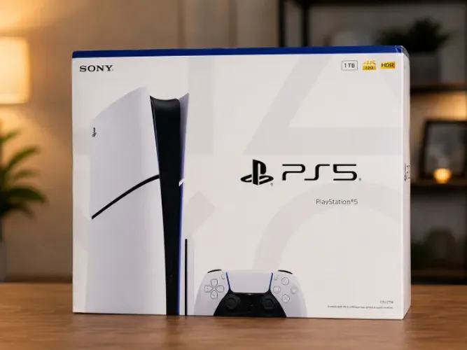 Console Sony Playstation 5 Edição Slim Disk 1tb Branco + Controle Sem Fio Dualsense