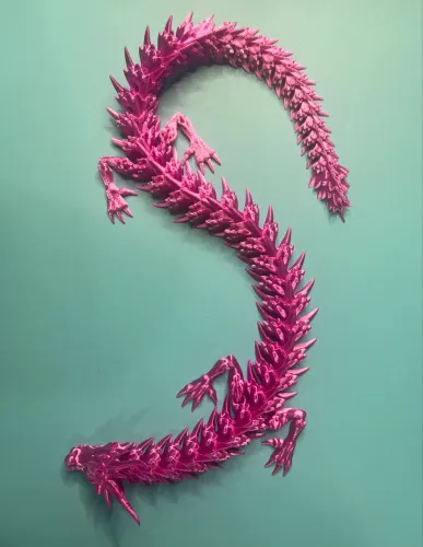 Dragão articulado cor roxo