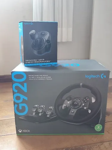 Volante Logitech G920 Driving Force c/ cambio 5 marchas - (Xbox ONE X/S - PC) Completo