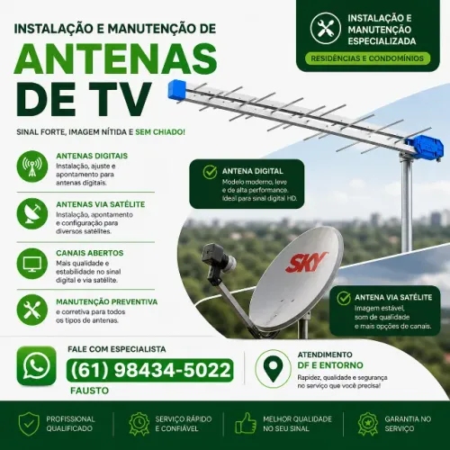 Antena Digital Externa - Completa instalada