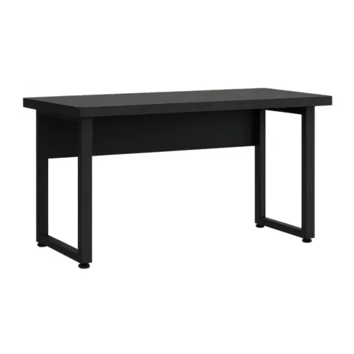 Mesa Escritório 120x60 Pé Quadro Preta Estrutura Reforçada Design Profissional Elite 26001