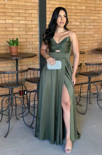 Vestidos de Festa Verde Oliva