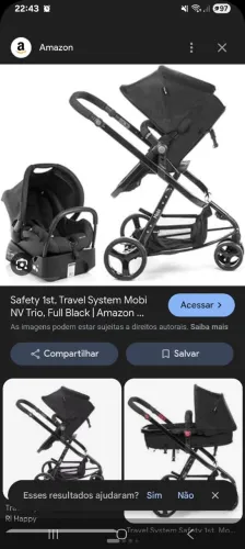Carrinho moises e cadeirinha safety automóvel.