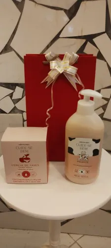 Kit de hidratante e sabonetes Cuide se bem