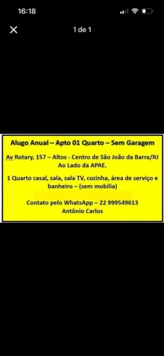 Alugo - São João da Barra-RJ 