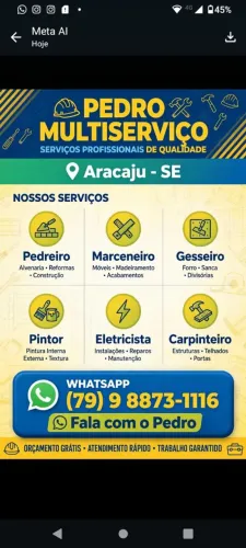 Pedreiro disponível ok qualquer tipo de serviço