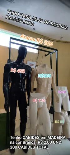 Manequins Masculinos Tudo p loja de Roupas