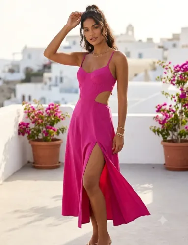 Vestido rosa longo para Formaturas, Casamentos e Eventos