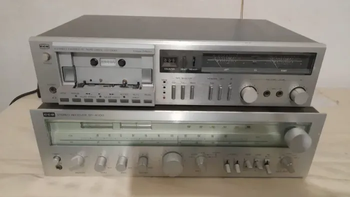 PAGUE 1 leve 2 (Receiver vintage CCE SR-4000 e STEREO CASSETTE TAPE DECK CD-900)