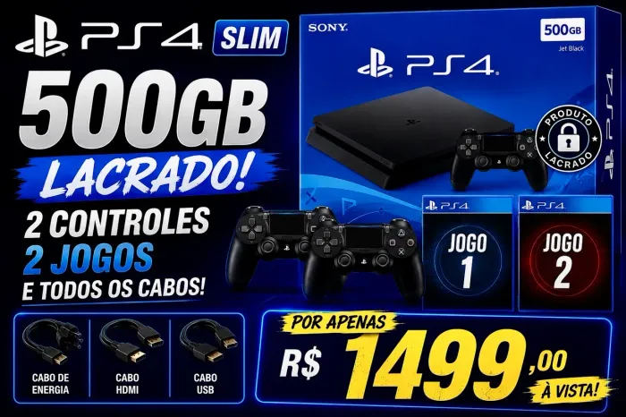 Ps 4 slim completo 