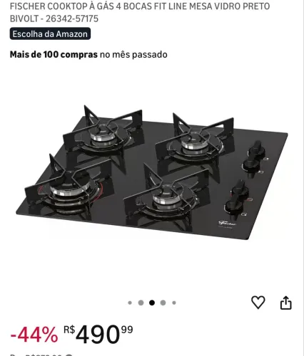 COOKTOP À GÁS BIVOLT 110/220v