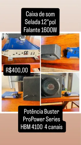 Caixa de som Selada + potência 