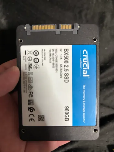 SSD Sata 960Gb em ótimo estado