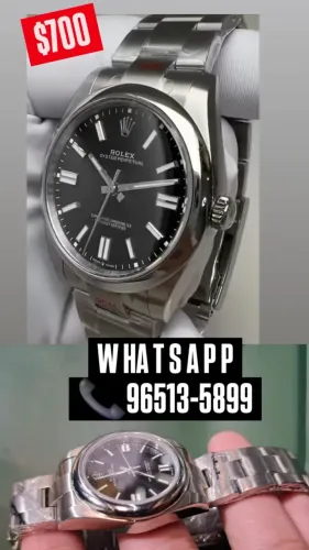 Relógio ROLEX AUTOMÁTICO- OYSTER MOSTRADOR PRETO 