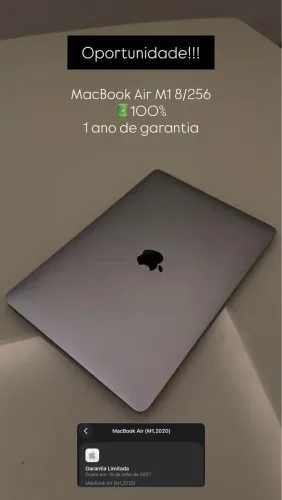 MacBook Air M1 estado de zero 1 ano de garantia