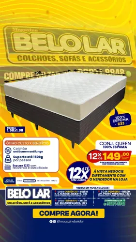 Cama Queen 100% Espuma