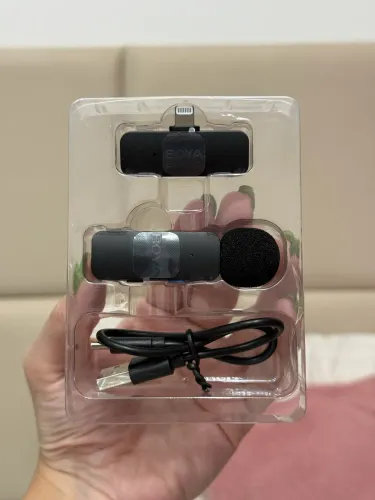 Microfone BOYA Sem Fio com cancelamento de ruído para celular BY-V1 for Lightning