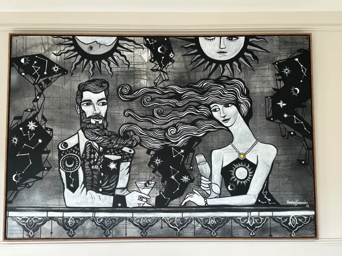 Obra de arte: When the Moon meets the Sun, artista Rogério Fernandes.