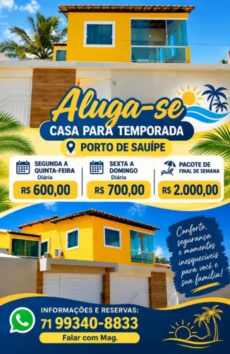 Aluga-se casa na Linha Verde (Porto de Sauípe)