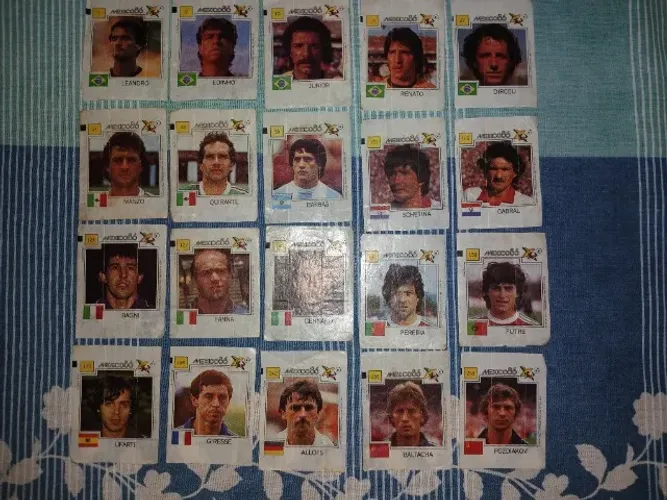 Figurinhas ping pong copa 1986 México.