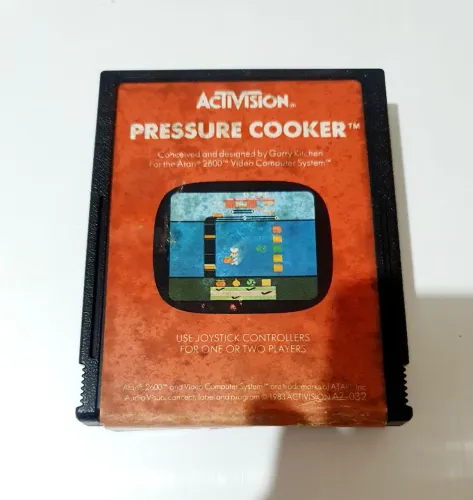PREASSURE COOKER ATARI 2600 CARTUCHO 100% ORIGINAL ACTIVISION AMERICANA JOGO ATARI ANOS 80