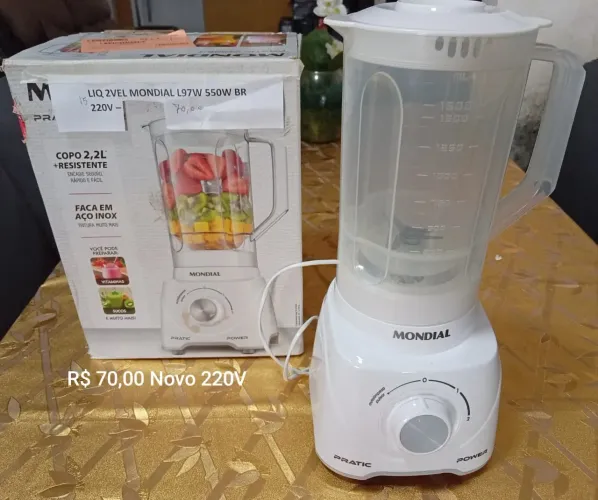 Liquidificador Mondial 2VL 220V Novo