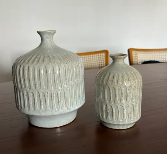 Vaso Cerâmica Conjunto com 2