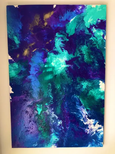 Pintura em tela abstrata 